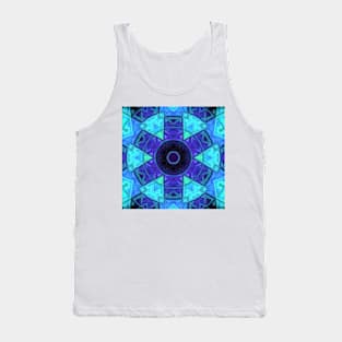 Mosaic Mandala Blue and Purple Tank Top